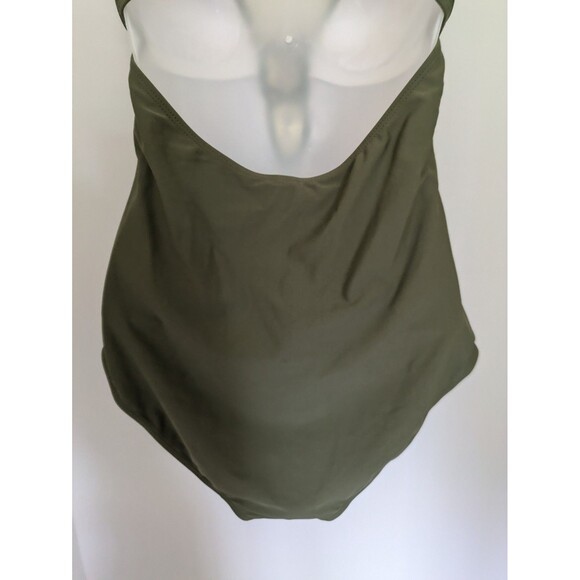 Womens Cupshe Vintage Green Babydoll Boho Lace Plunge One Piece Swimsuit SZ M - Picture 10 of 13